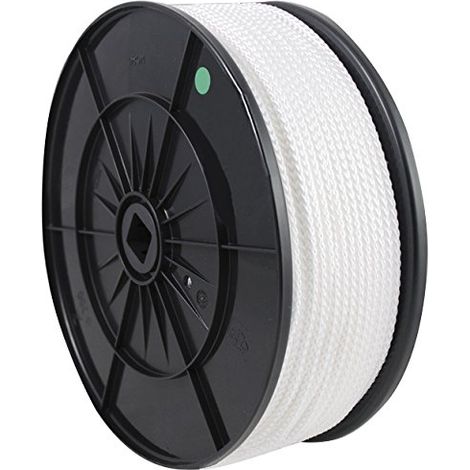 Bobine de Corde en Polypropylène Tressée 185 kg Ø 4 mm x 100 m Blanc