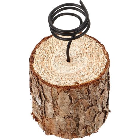 Luftpflanzenhalter mit Holzsockel und Federfuß Stabiler