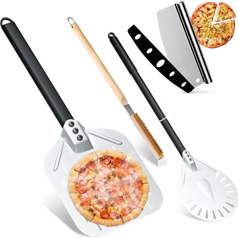 Pelle a Pizza, Pelle à Pizza Perforée 30cm, 4 PCS Accessoires four a Pizza (1/5)