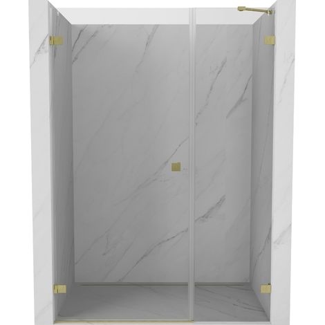 Mexen Lunar-B porte de douche battante gauche 115 cm, transparent, or brossé - 832S-115-050-55-00-L (1/5)