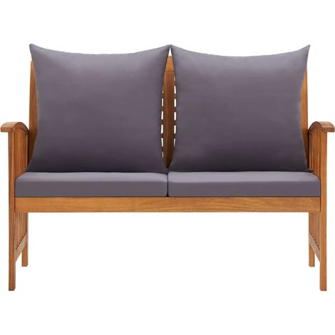 Maison Exclusive - Panca da Giardino con Cuscini 119 cm in Massello Acacia