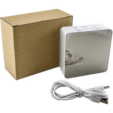 Petit réveil numérique LED, réveil de bureau carré, 8,2 x 8,2 x 3,5 cm, 1 pièce. (1/3)