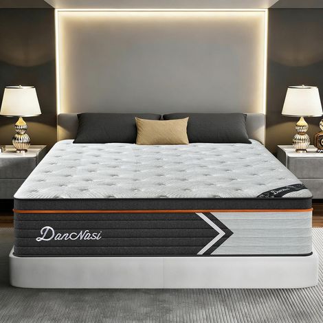Matelas ressorts ensachés 160x200 cm – Épaisseur 25 cm – 7 zones différenciées – Conception ergonomique - Orthopédique - Anatomique - Antibactérien