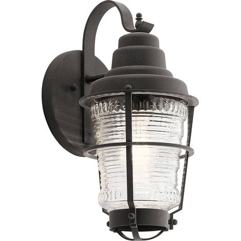 Außenlampe Wandleuchte Wandlampe Terrassenleuchte Glas IP44 1x E27 H 36,8 cm (1/5)