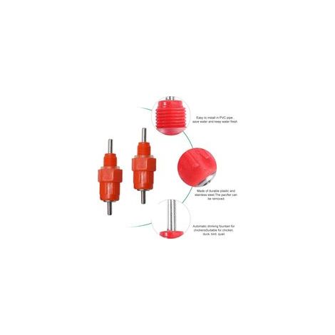 Buveurs Automatiques, Eau Mamelons Abreuvoirs, Abreuvoir de Volaille, Automatique Tétine Abreuvoir, pour Poulet Canard Volaille,15 Pcs (1/5)