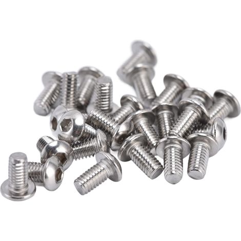 Lot de 100 vis à tête Creuse M4 en Acier galvanisé pour boulons hexagonaux à Six pans Creux entièrement filetés 6/8/10/12/16/20 mm.(8mm) (1/5)