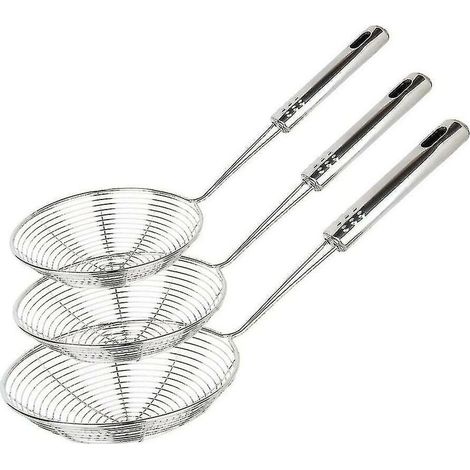 Spider Strainer Skimmer Set Of 3 Asian Strainer Ladle Stainless Steel Wire Skimmer Spoon With H Z644