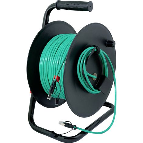 LogiLink RJ45 réseau informatique Enrouleur de câble CAT 6a S/FTP 80 m vert