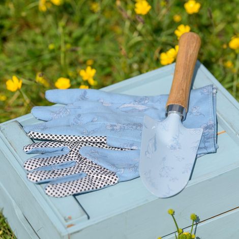 Kit Spatule et Gants Country Living – Taille Unique – Bleu (1/3)