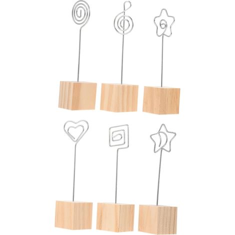 18 porte-photos chrome carré – supports table pour notes et photos