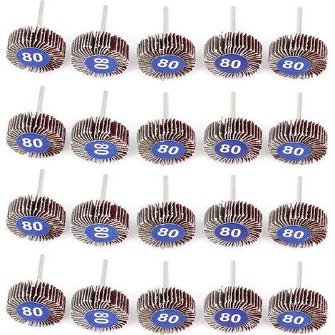 Roues à lamelles, 20Pcs 32 x 10 x 3.2mm Jeu de Disques de Ponçage Abrasif pour Outils Rotatifs électriques (1/5)