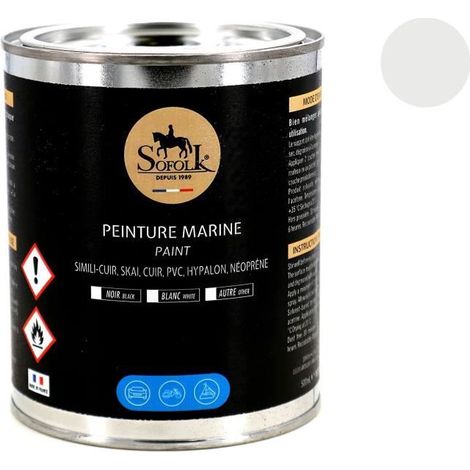 Pintura Tapicería Náutica Simil Cuero (Blanco Roto Gris) SOFOLK: bancos, Bain de Soleil - 500ml (1/4)