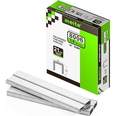 Type 80/6mm Galvanised Staples for Upholstery Stapler Type 80, 12.8 mm Crown, for Upholstery, Construction and Repairs (1/5)