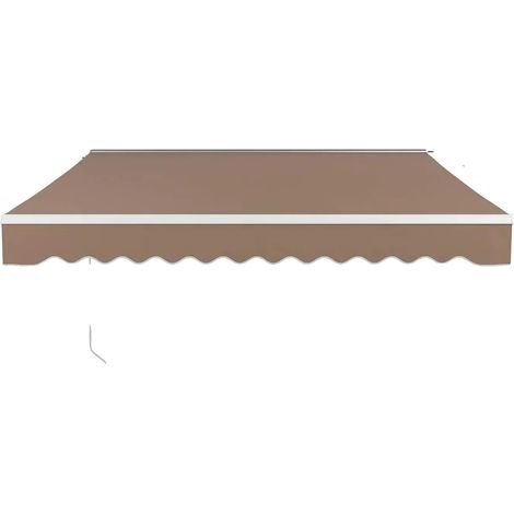 Auvent rétractable, protection UV, cadre en aluminium durable (1/2)