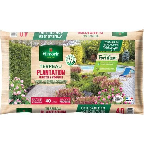 Vilmorin Terreau Plantations Arbres Haies - 40 L (1/4)