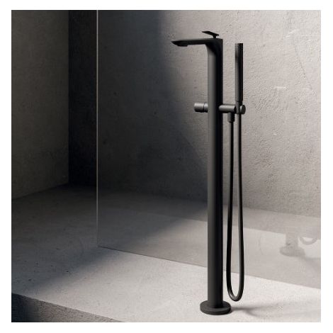 Mitigeur bain douche monocolonne Noir Mat FOIL - CRISTINA ONDYNA FL18913 (1/2)