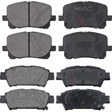 KIT PASTIGLIE FRENO ANTERIORI E POSTERIORI compatibile con TOYOTA COROLLA VERSO (E12) / PASTIGLIE FRENANTI AUTO OEM P 83 051,P 83 052 / SOSTITUZIONE DIRETTA / BASSA POLVERE / SILENZIOSO