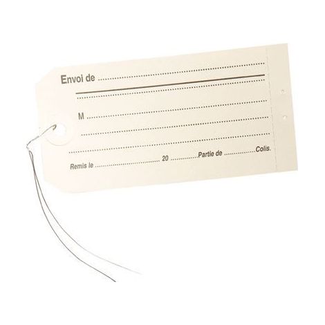 Etiquettes envoi - AGIPA - Carnet de 10 - 63 x 120 mm - Fil métal - Idéal pour l'expédition