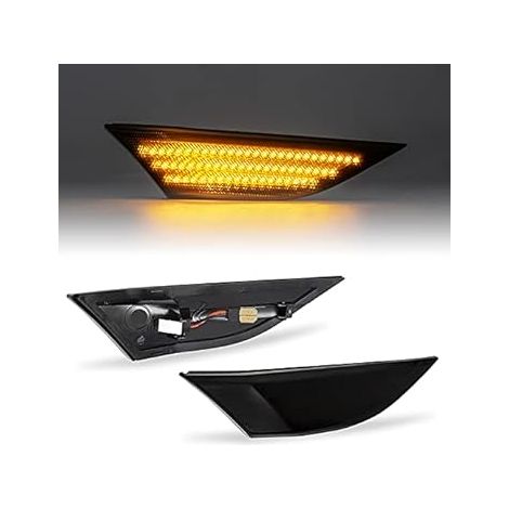 KIT 2 INDICATORI DI DIREZIONE LATERALI A LED COMPATIBILE CON PORSCHE 911 Typ 991 BJ 2011-2019 , VETRO FUME (1/4)