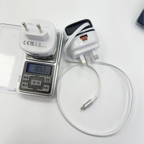 Câble Rétractable - 65 W - Charge Rapide - Portable Pliable - Pour Prise Européenne - 1 Pièce (1/5)