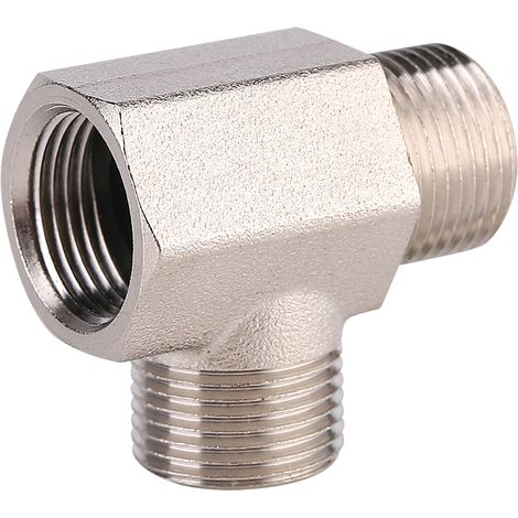 Inverseur d'eau chaude et froide pour toilettes, raccord en T pour pistolet de douche de toilettes + tuyau, mitigeur, norme américaine 7/8 (1/5)