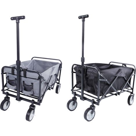faltbarer Bollerwagen Handwagen Transportwagen-DYW54259+YW54265-grau-var (1/5)