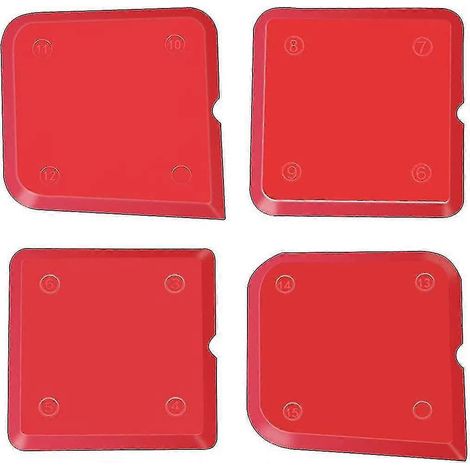 Kit d'outils de calfeutrage silicone 4 pièces, lisseur de joints pour mastic silicone, finition de coulis ( (1/5)