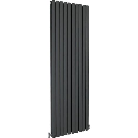 SKY Bathroom Oval Column Radiator Vertical 1800x590mm Double Anthracite (1/5)