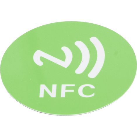 Lot de 20 autocollants NFC CUID adhésifs, compacts, portables, résistants aux interférences et réinscriptibles, pour appareils compatibles NFC (vert). (1/5)