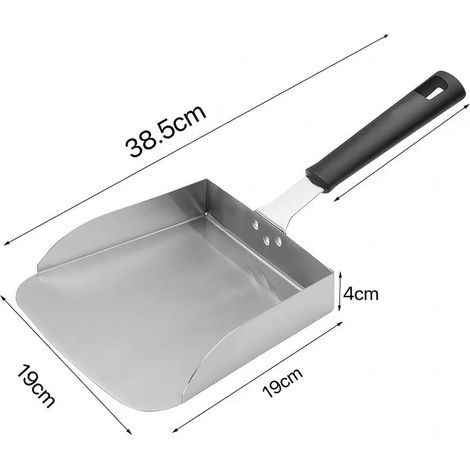 Large Seafood and Vegetable Spatula with Bamboo Handle, BBQ and Griddle Shovel, Ideal for Fish, Vegetables and Seafood (1/5)