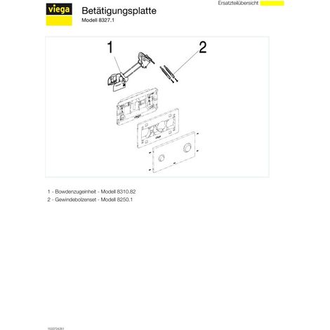 VIEGA 672065 Plaque de commande WC Visign (1/5)