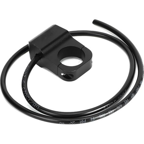 Interrupteur de guidon pour projecteur LED étanche en acier inoxydable 12 V 25 mm/0,98 pouce, adapté aux motos et aux VTT, noir. (1/5)
