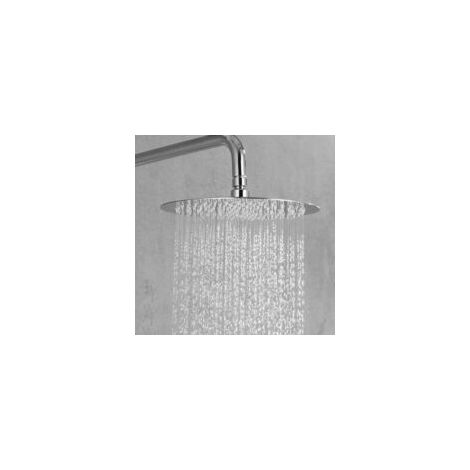 Cabezal de ducha de acero inoxidable - Ducha de bajo consumo de agua, cabezal de ducha redondo de 30 cm, cabezal de ducha de lluvia universal con rosca de 1/2 pulgada - Crezuo (1/3)
