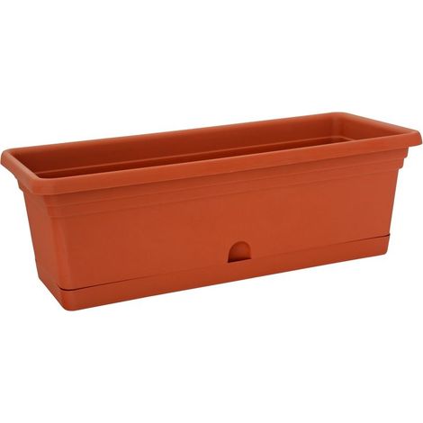 Blumentopf ICS MELISSA 50x20x16 cm, 8.5 Liter, Blumenkasten, mit Untersetzer