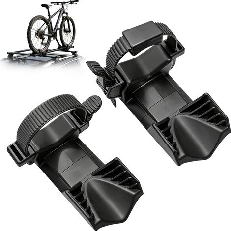 Butée De Roue: 2 Pièces Butées De Roue pour Pneus Jusqu'à 2,75", Butoirs De Roues pour VTT Et Vélo De Route, Porte-Vélos Arrière pour Voiture, Porte-Bagages Arrière pour Attelage De Remorque (Noir) (1/5)