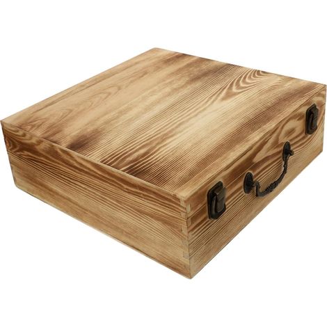 Boîte de Rangement Vintage en Matériau Synthétique Portable Poignée, Style Rétro et Design Pratique pour Organiser Articles Divers la Maison (1/5)