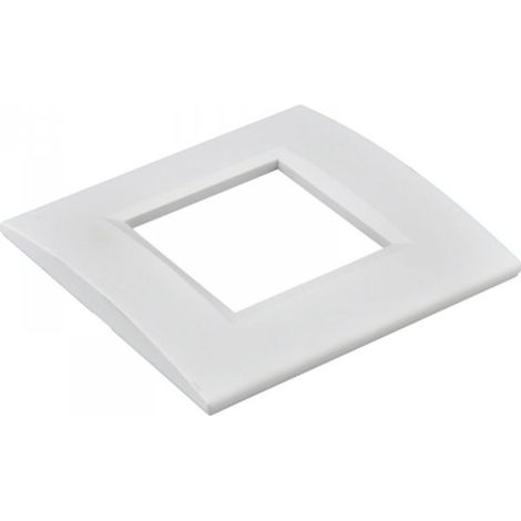 Placca Plastica Quadrata MBL 2M Bianco Compatibile Bticino Living