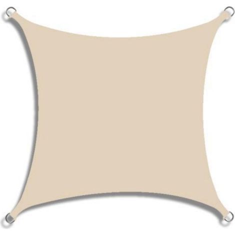 Toile d'ombrage rectangulaire 3 x 3 m - Imperméable - Tissu Oxford en polyester épais - Protection UV - Corde incluse - Idéale pour l'extérieur : jardin, terrasse, patio, fête (1/5)