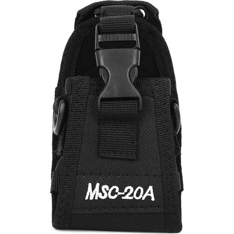 MSC-20A Housse de ceinture universelle en nylon réglable pour talkie-walkie bidirectionnel avec bandoulière-AquaForge (1/5)
