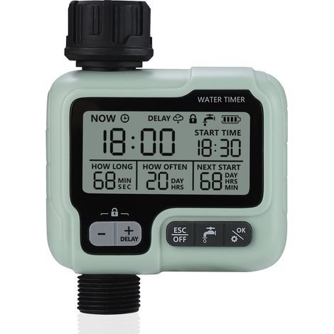 Minuterie Arrosage Automatique pour Jardin, Programmateur d'Arrosage Extérieur, Minuteur Arroseur (1/5)