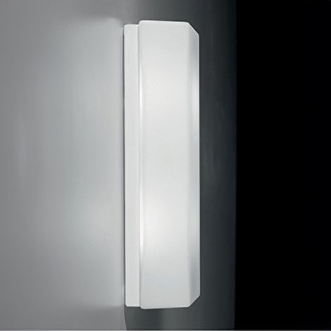 Stand parete 100x370x80mm. 2xe27 28w -ip40- bianco op.