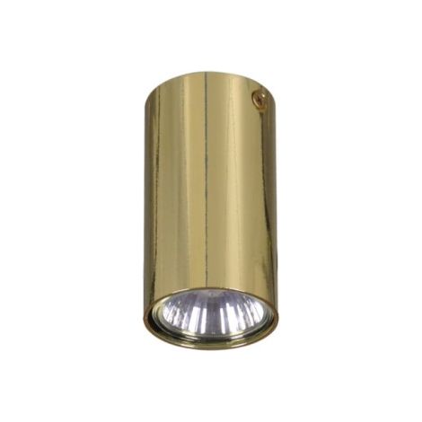 Spot plafond tube cylindre doré 10cm GU10 Kaja CORK