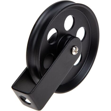 Roue de Poulie DIY Pendentif Lampe Noir Roue Roue Industrielle Montage Murale Décorative Poulie de Poulie pour des Luminaires Personnalisés Faire 70 Mm (1/5)