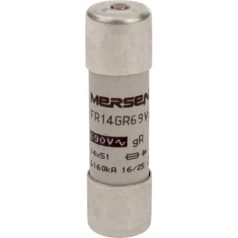 fusible cartouche - 14 x 51 - gr - 40a - 690v - avec percuteur - boite de 10 - mersen s1017191
