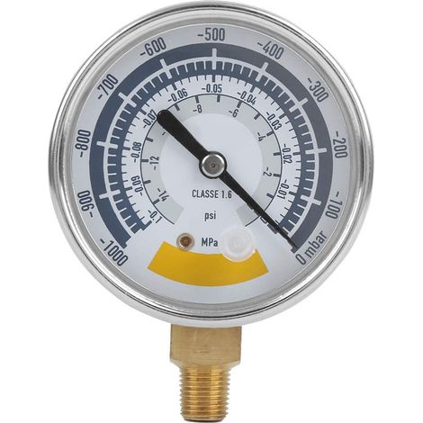 Ej.Life Vakuummeter G1 / 4in Edelstahl Manometer Vakuummeter 0-14psi G1 / 4in Stecker (1/5)