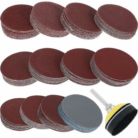 120 Pieces Sanding Disc 50Mm 60 80 100 180 240 400 600 800 1000 1200 2000 3000 Grit Sanding Discs For Orbital Sanders (120Pcs)