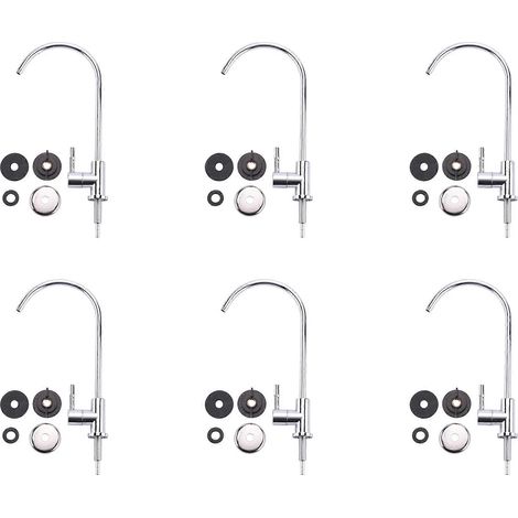 Set mit 6 verchromten 1/4-Zoll-Trinkwasserfiltern für Küchenarmaturen mit Umkehrosmoseanlagen (1/5)