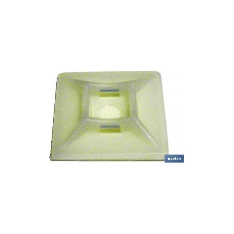 Pack mit 100 Klebe-Kabelbindern 25x25 mm mit Starker Basis