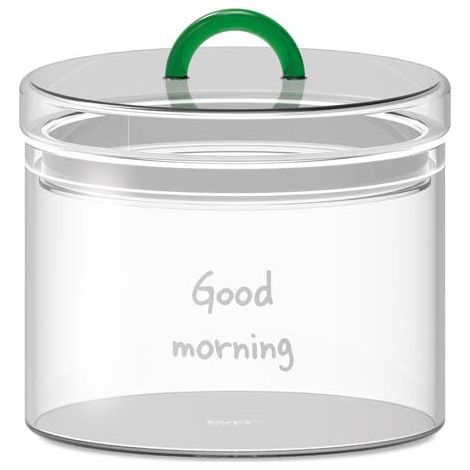 WD LifeStyle Barattolo Good Morning 1,4 L Vetro Borosilicato con Tappo (1/2)