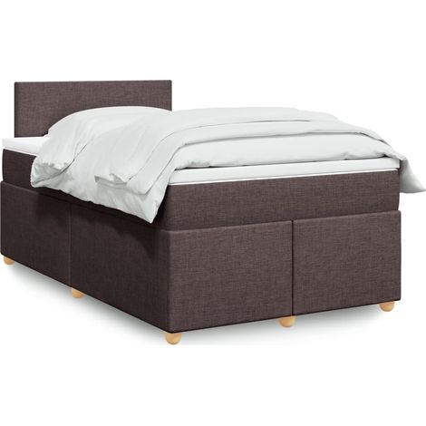 Boxspringbett mit Matratze Dunkelbraun 120x200 cm Stoff (1/5)